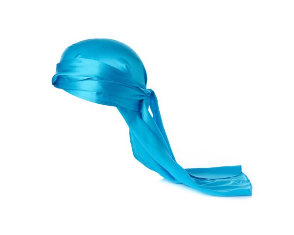 Aqua Blue Silk Durag