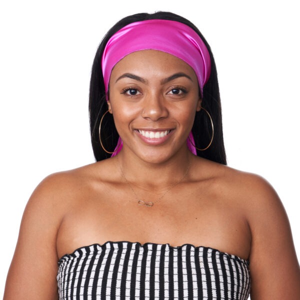 Hot Pink Pure Silk Edge Scarf