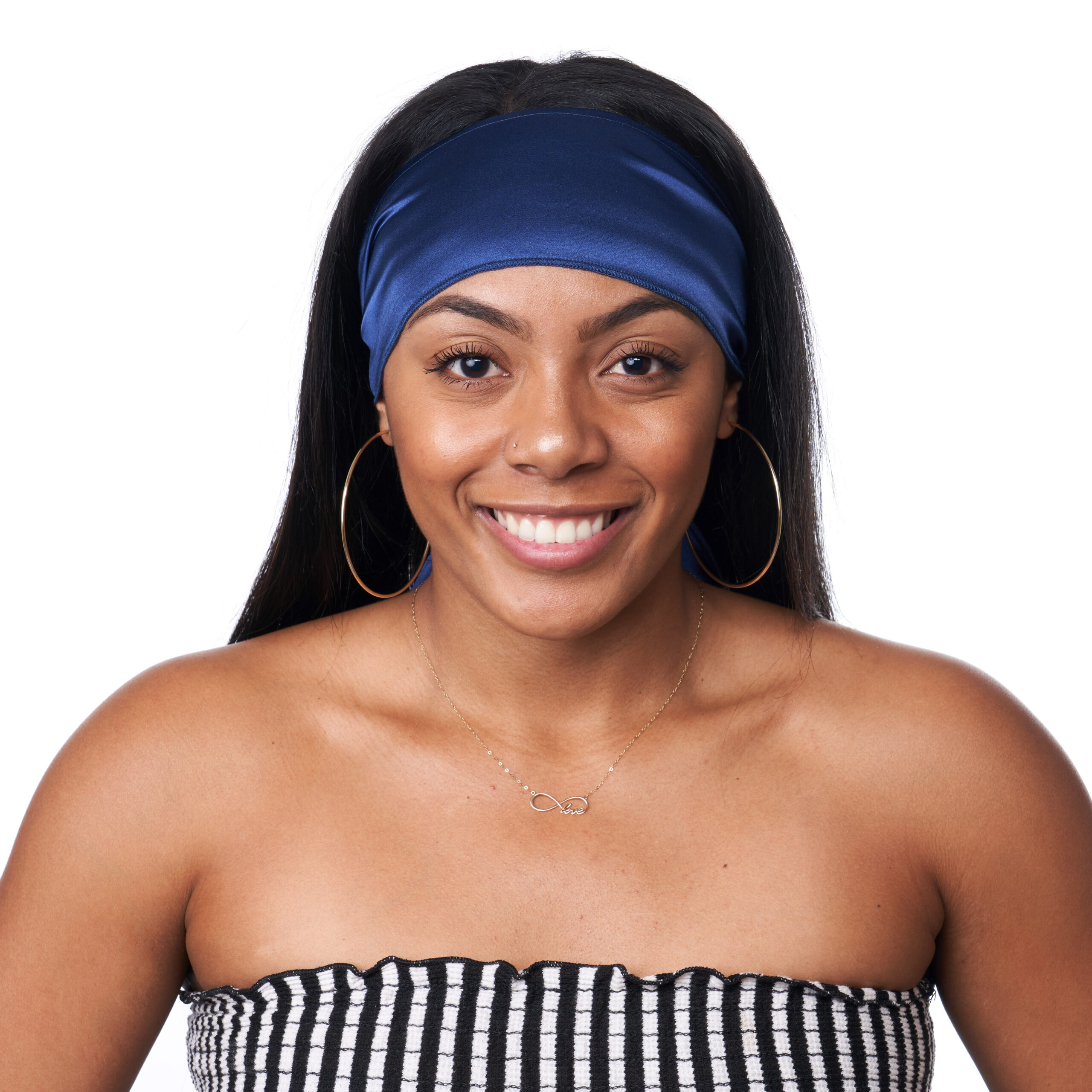 Sapphire Blue Pure Silk Edge Scarf